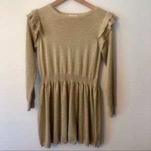 Girls gold sparkly dress